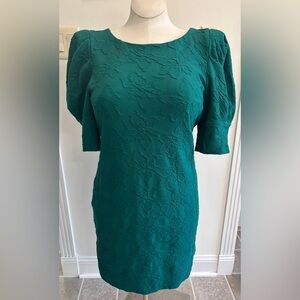 Lilly Pulitzer Knowles Elbow Sleeve Jacquard Knit Dress Hosta Green Holiday Med